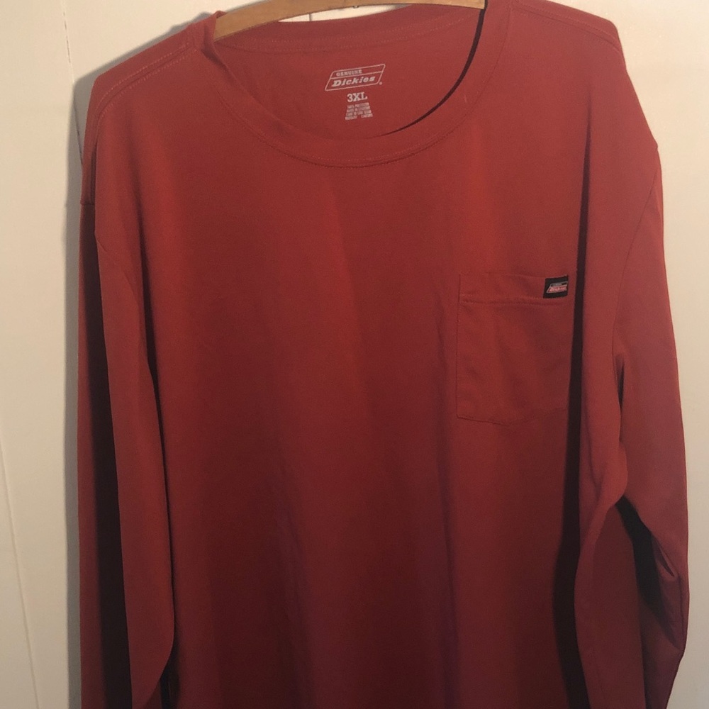 Dickies Men's Rust Long Sleeve Tee - Picture 4 of 5